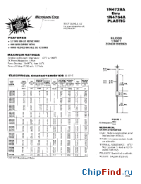 Datasheet 1N4728A manufacturer Microsemi